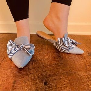 J Crew Striped mules